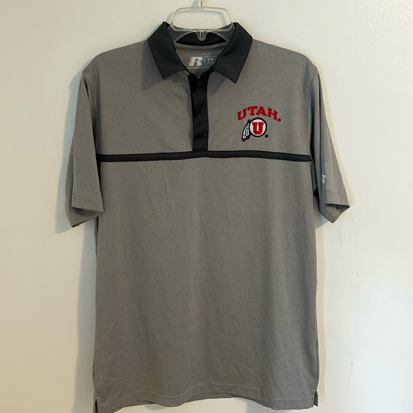 Russell Athletic Other - Utah Utes Russell athletic gray button up polo shirt size M